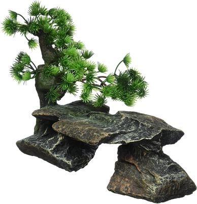 Show full view: Penn-Plax Deco-Replicas Bonsai Tree on Rocks Fish Ornament slide 3 of 4