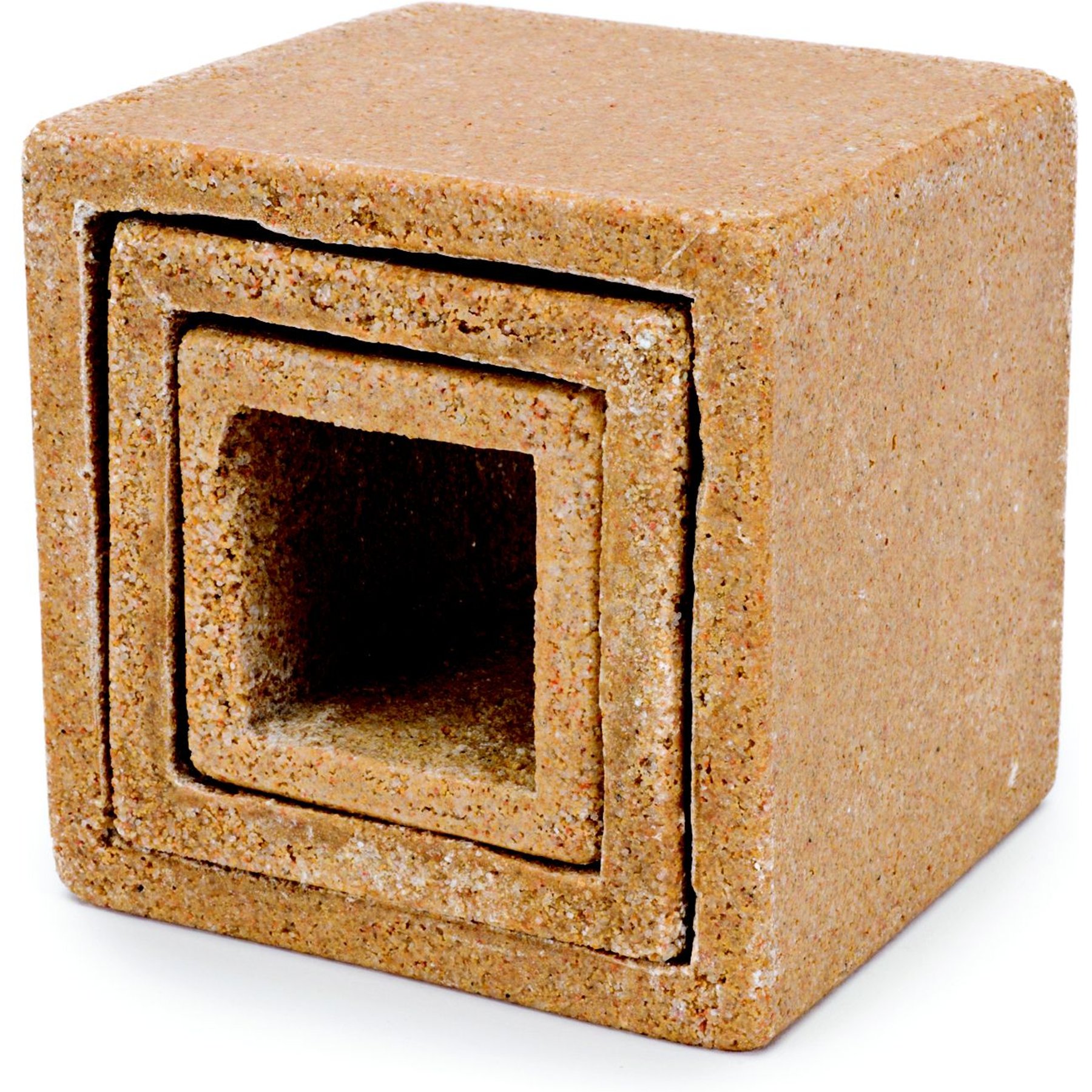 Penn-Plax Deco-Replicas Hide-Away Cubes Fish Ornament, Brown