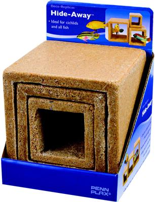 Show full view: Penn-Plax Deco-Replicas Hide-Away Cubes Fish Ornament, Brown slide 3 of 4