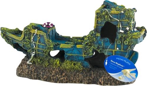 Show full view: Penn-Plax Deco-Replicas Sunken Treasure Ship Fish Ornament, Medium slide 6 of 8