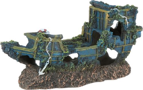 Show full view: Penn-Plax Deco-Replicas Sunken Treasure Ship Fish Ornament, Medium slide 3 of 8