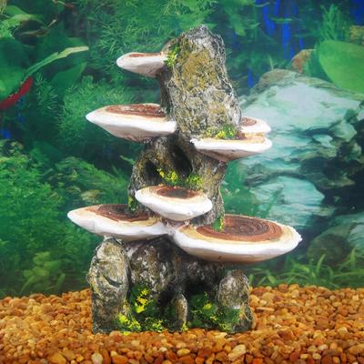 Show full view: Penn-Plax Deco-Replicas Tree Trunk with Shelf Mushrooms Aquarium Decoration Fish Ornament, Medium slide 5 of 10