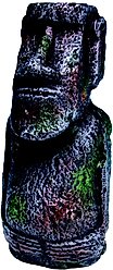 Penn-Plax Easter Island Statue Fish Ornament, Small, Grey