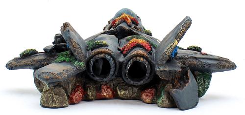 Show full view: Penn-Plax Fighter Jet Wreck Aquarium Ornament slide 3 of 3