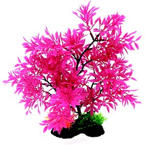 Penn-Plax Green Bonsai Fish Plant, 11-12-in H, Pink
