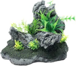 Penn-Plax Grey Rock Scape Aquarium Ornament