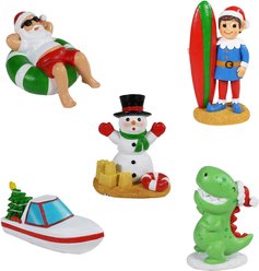 Penn-Plax Holiday Variety Pack Fish Aquarium Ornament, 5 count