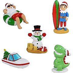 Penn-Plax Holiday Variety Pack Fish Aquarium Ornament, 5 count