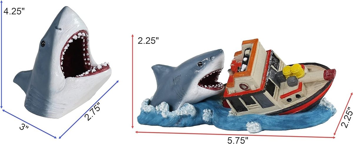 Penn-Plax Jaws Resin Bundle Aquarium Decoration Set, 2-pack