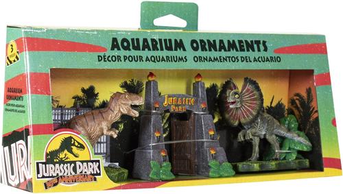 Show full view: Penn-Plax Jurassic Park Officially Licensed 3-Piece Aquarium Fish Ornament, Small, Multicolor slide 3 of 4