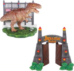 Penn-Plax Jurassic Park Resin Bundle Aquarium Decoration Set, 2-pack