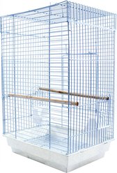 Penn-Plax Medium Bird Kit Square Bird Cage, White