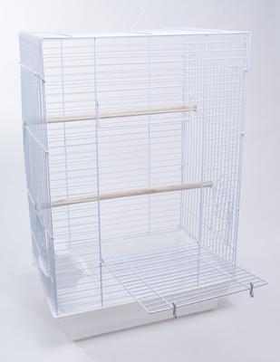 Show full view: Penn-Plax Medium Bird Kit Square Bird Cage, White slide 2 of 8