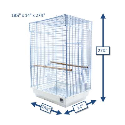 Show full view: Penn-Plax Medium Bird Kit Square Bird Cage, White slide 3 of 8
