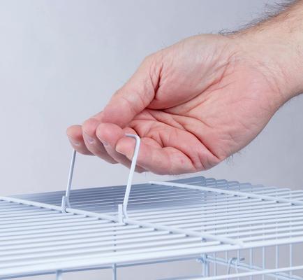 Show full view: Penn-Plax Medium Bird Kit Square Bird Cage, White slide 6 of 8