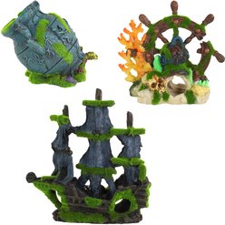 Penn-Plax Nautical Aqua-Flora, 3 count