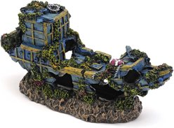 Penn-Plax Pirate Treasure Ship Fish Ornament, Small, Multicolor slide 2 of 9