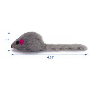 Penn-Plax Purr Pet Bag of Mice Cat Toy, Color Varies, 12 count
