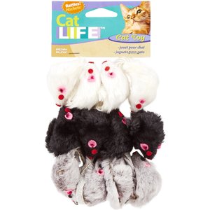Penn-Plax Purr Pet Bag of Mice Cat Toy, Color Varies, 12 count