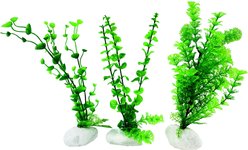 Penn-Plax Rock Fish Plant, 12-in H, Green