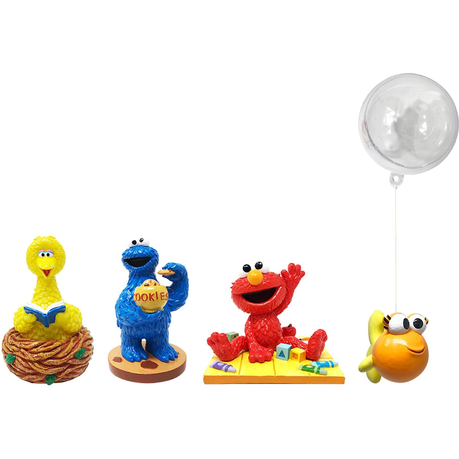 Penn-Plax Sesame Street Aquarium Ornament Set, 4 count