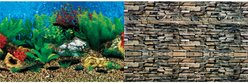 Penn-Plax Shale Wall/Hawaii Blue Double Aquarium Background slide 2 of 3