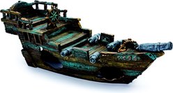 Penn-Plax Shipwreck Fish Ornament, Small, Brown