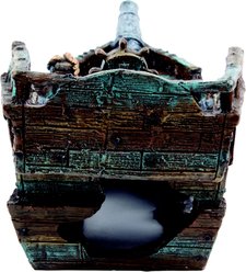 Penn-Plax Shipwreck Fish Ornament, Small, Brown slide 2 of 3