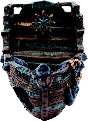 Show full view: Penn-Plax Shipwreck Fish Ornament, Small, Brown slide 3 of 3