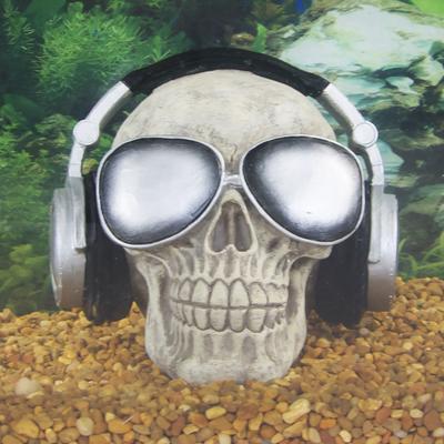 Show full view: Penn-Plax Skull & Glasses Aquarium Ornament slide 2 of 9