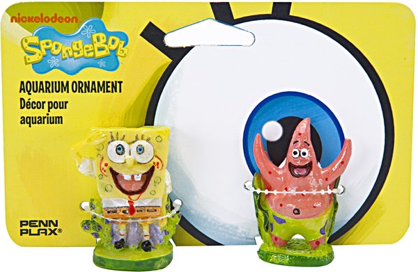 Penn-Plax SpongeBob Combo Aquarium Decor, 3 count