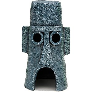 Penn-Plax SpongeBob Squidwards Home Aquarium Ornament, 6.5-in