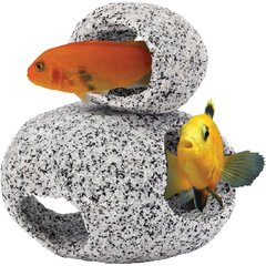 Penn-Plax Stone Hideaway Aquarium Ornament, 2 count