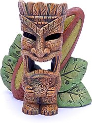 Penn-Plax Tiki with Surfboard Aquarium Ornament