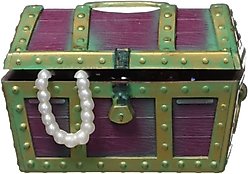 Penn-Plax Action-Air Treasure Chest Aquarium Ornament, 2.5-in slide 2 of 6
