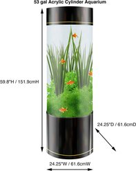 Penn-Plax Water World Luxury Cylinder Acrylic Aquarium, Large, 53-gal slide 2 of 5
