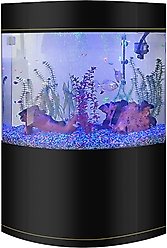 Penn-Plax Water World Luxury Large Bow Front Acrylic Aquarium, 58-gal