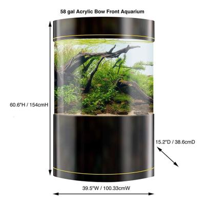 Show full view: Penn-Plax Water World Luxury Large Bow Front Acrylic Aquarium, 58-gal slide 6 of 8