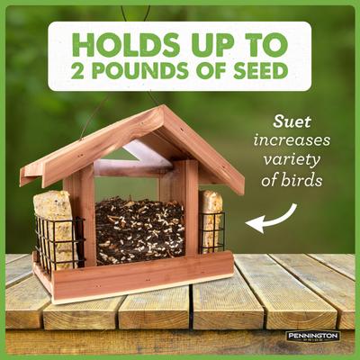 Show full view: Pennington Cedar Chalet Bird Feeder slide 5 of 7