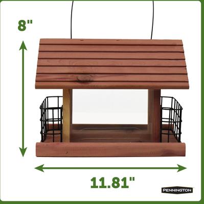 Show full view: Pennington Cedar Grand Snack Shack Bird Feeder slide 2 of 10
