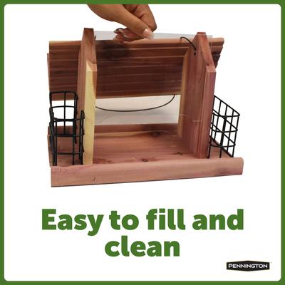 Show full view: Pennington Cedar Grand Snack Shack Bird Feeder slide 6 of 10