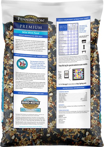 Show full view: Pennington Premium Select Blend Bird Food, 20-lb bag slide 2 of 12