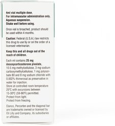 Percorten-V (desoxycorticosterone pivalate) Injectable for Dogs, 25 mg/mL, 4-mL vial slide 2 of 4