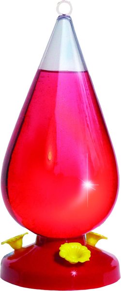 Perky-Pet Dew Drop Plastic Hummingbird Feeder, 32-oz