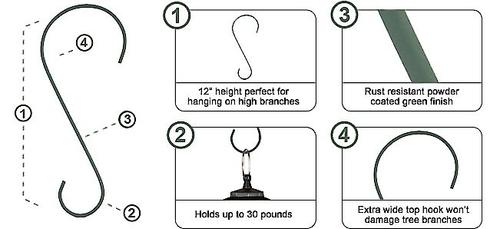 Show full view: Perky-Pet Metal Hook Feeder Hanger, 12-in, 1 count slide 2 of 10