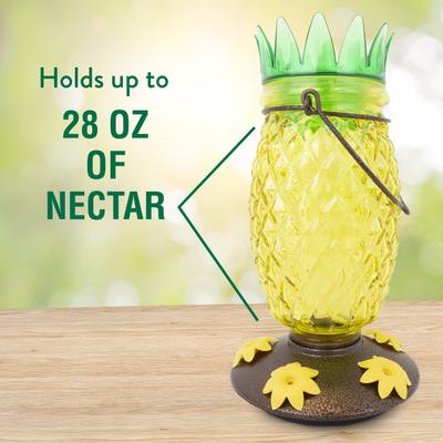 Show full view: Perky-Pet Pineapple Top-Fill Glass Hummingbird Feeder slide 7 of 10