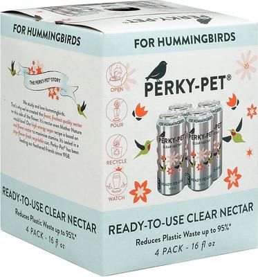 Show full view: Perky-Pet Ready to Use Clear Nectar Hummingbird Food, 16-oz can, 4 count slide 6 of 10