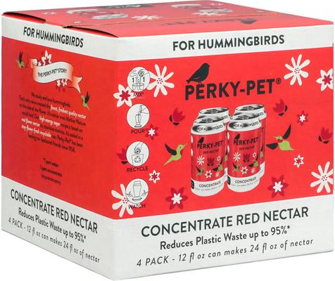 Show full view: Perky-Pet Red Nectar Concentrate Hummingbird Food, 12-oz can, 4 count slide 2 of 9
