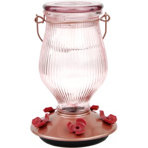 Perky-Pet Rose Gold Top-Fill Glass Hummingbird Feeder