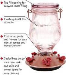 Perky-Pet Rose Gold Top-Fill Glass Hummingbird Feeder slide 2 of 9